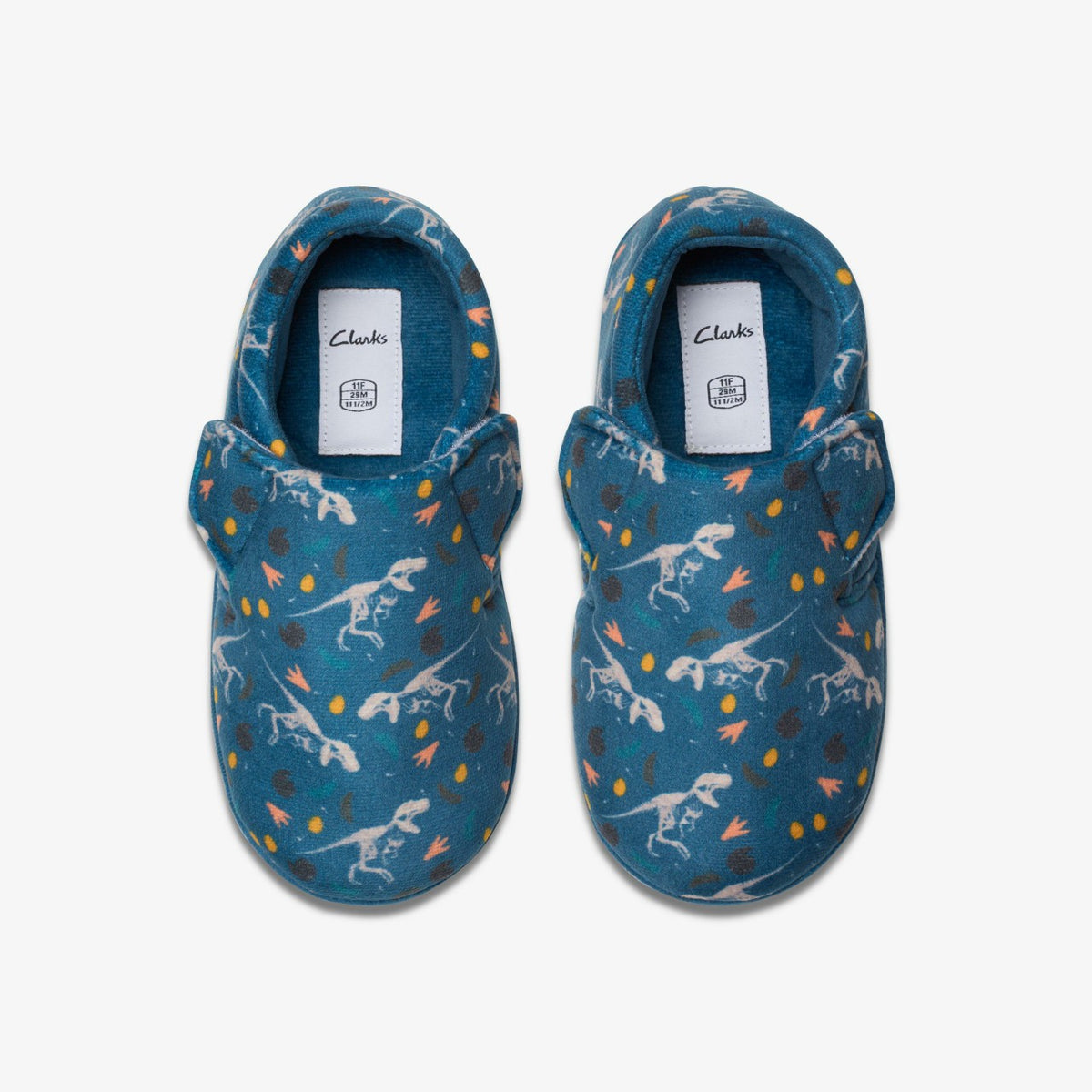 Clarks Kids Fluffy Snug Kid Blue Print