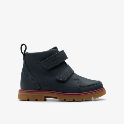 Clarks Kids Lorcam Hi Toddler Navy