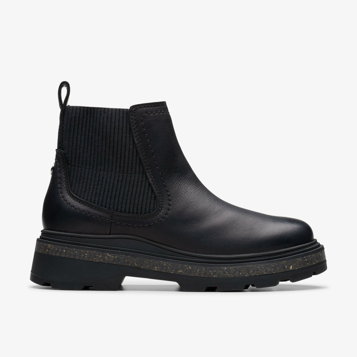 Clarks Women Hencroft Step Waterproof Black Leather