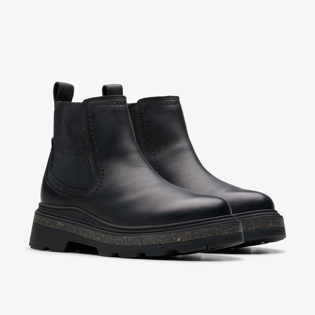 Clarks Women Hencroft Step Waterproof Black Leather