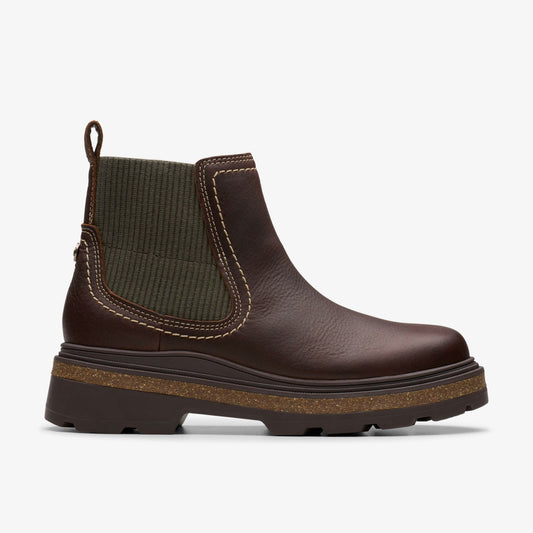 Clarks Women Hencroft Step Waterproof Brown Leather
