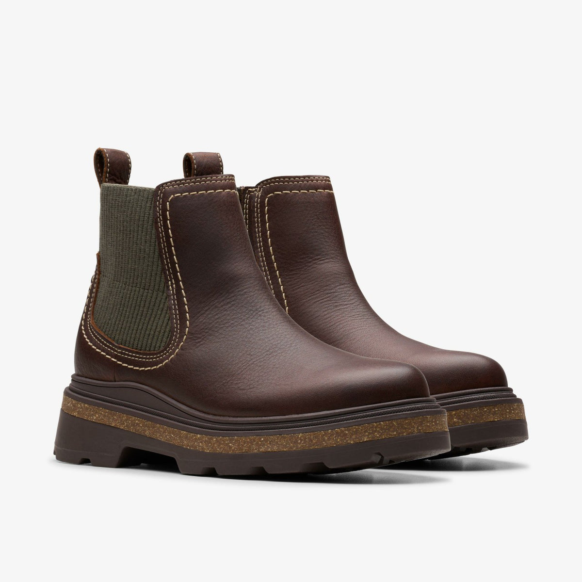Clarks Women Hencroft Step Waterproof Brown Leather