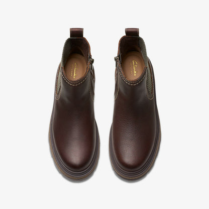 Clarks Women Hencroft Step Waterproof Brown Leather