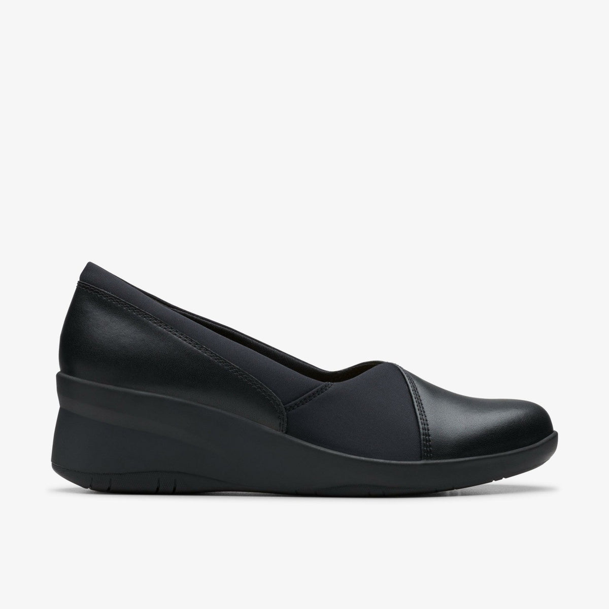 Clarks Women Suttyn Walk Black Leather
