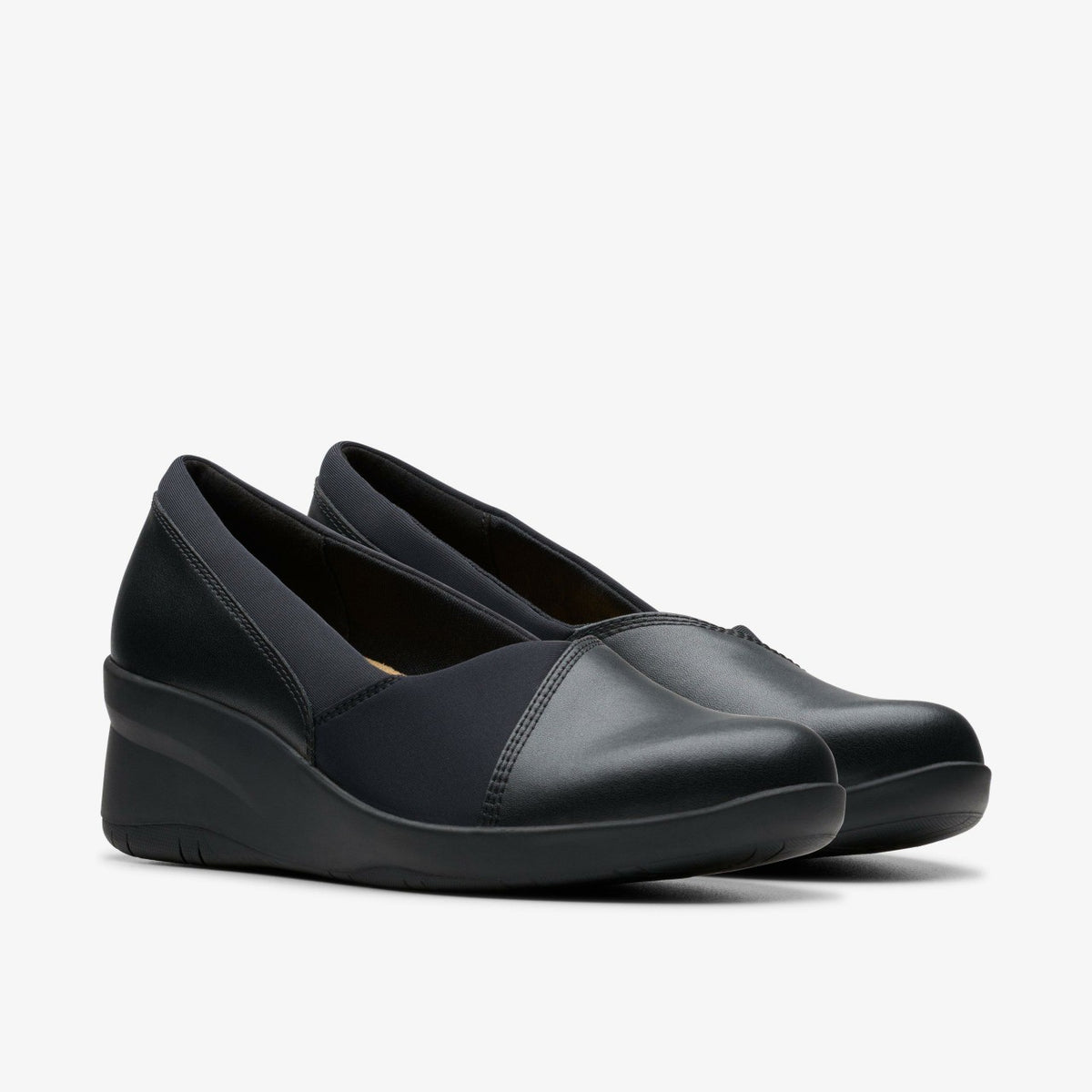 Clarks Women Suttyn Walk Black Leather