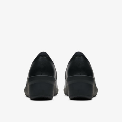 Clarks Women Suttyn Walk Black Leather