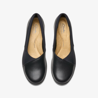 Clarks Women Suttyn Walk Black Leather