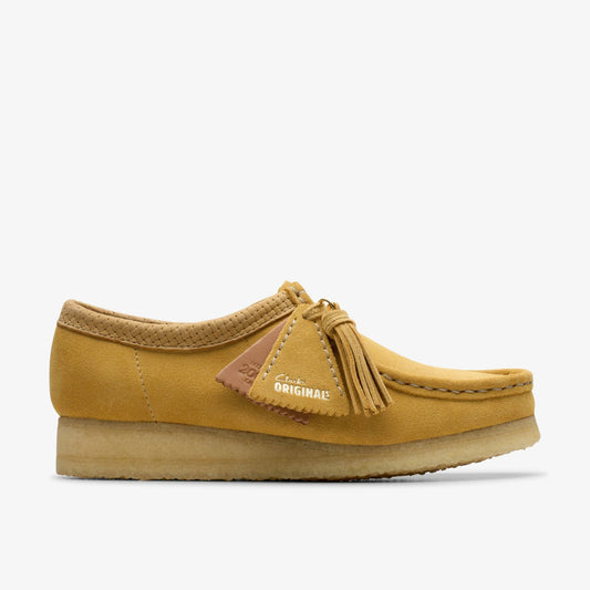 Clarks Women Wallabee Golden Tan Suede