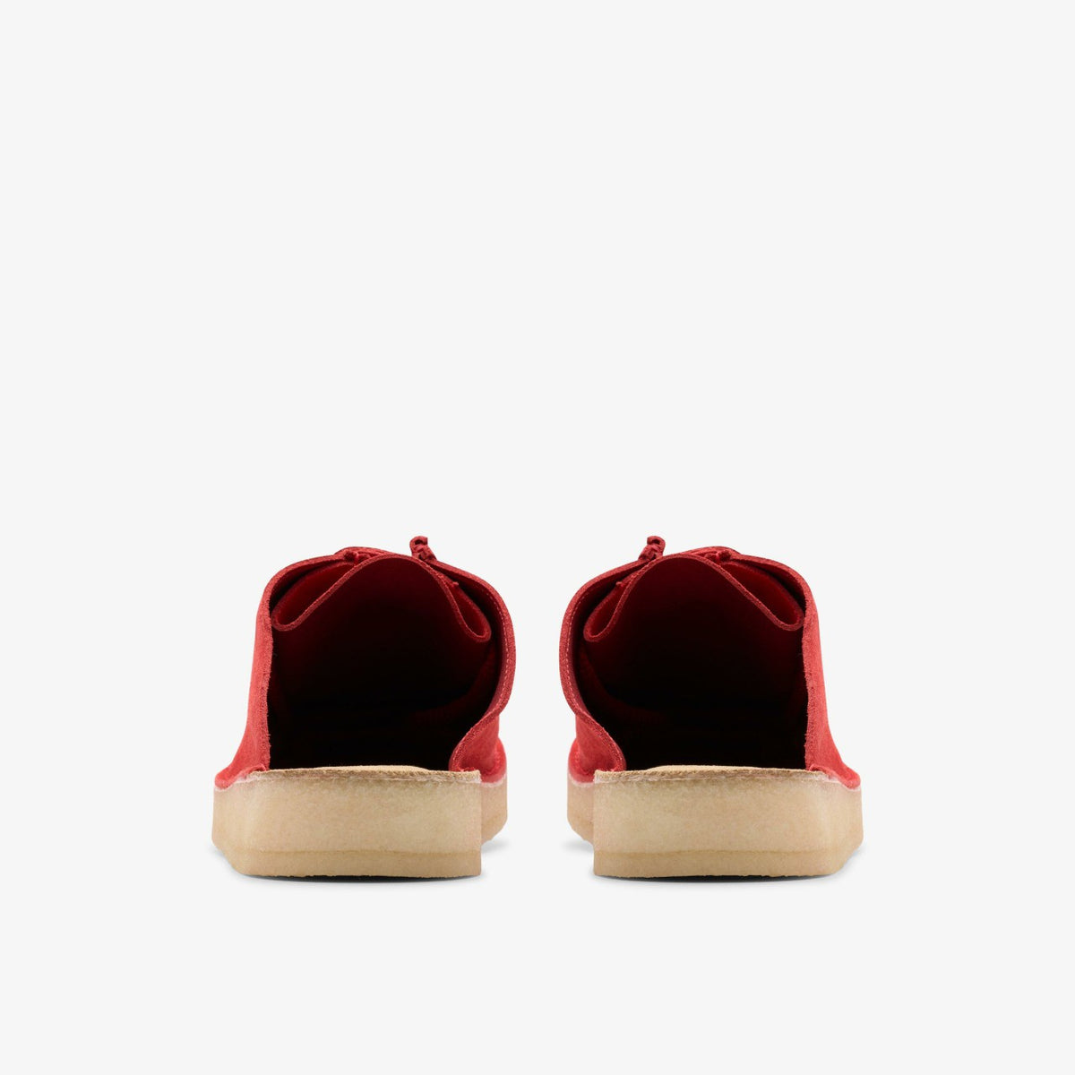 Clarks Women Desert Nomad Mule Red Suede