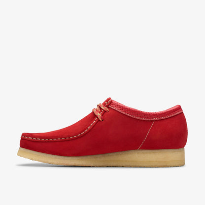 Clarks Men Wallabee Red Suede