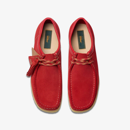 Clarks Men Wallabee Red Suede