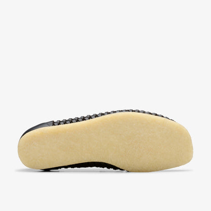 Clarks Men Wallabee Penny Weave Black Leather