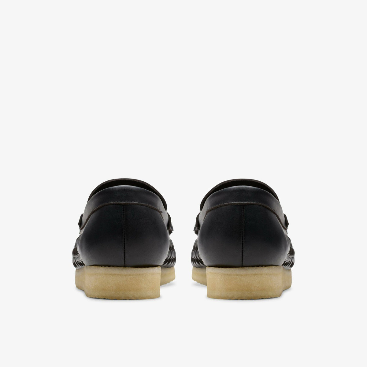 Clarks Men Wallabee Penny Weave Black Leather