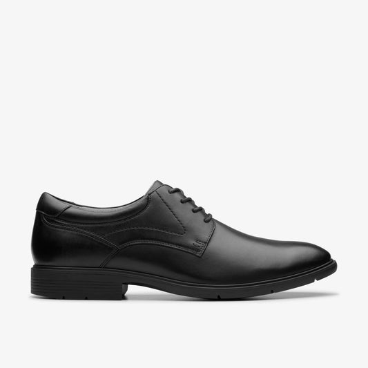 Clarks Men Eldredge Plain Black Leather