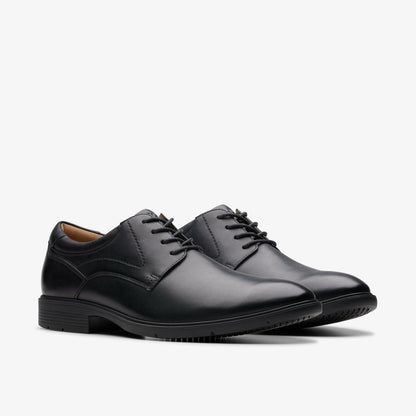 Clarks Men Eldredge Plain Black Leather
