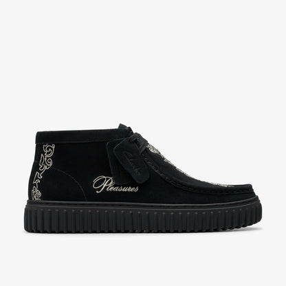 Clarks Men Torhill Woven Black Suede