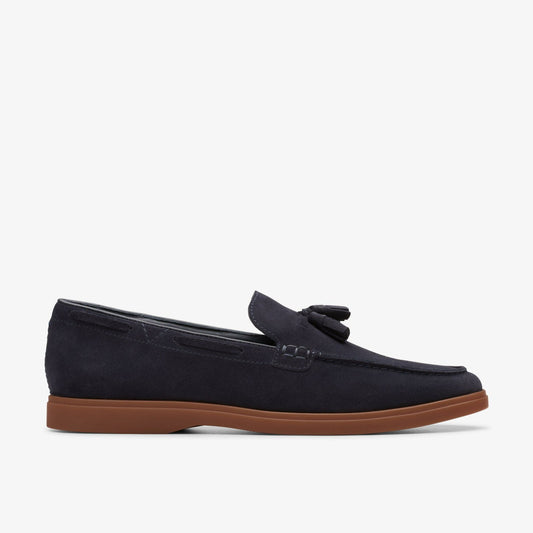 Clarks Men Torford Tassel Navy Suede