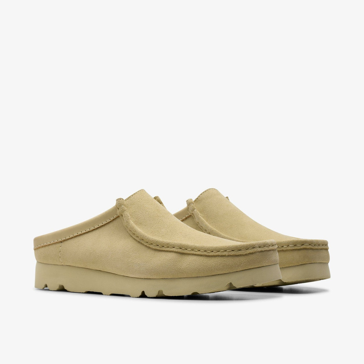 Clarks Men Wallabee Slip Maple Suede