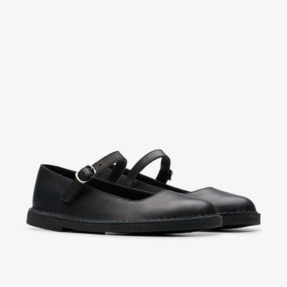 Clarks Women Desert Jane Black Leather