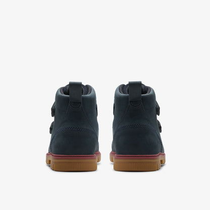 Clarks Kids Lorcam Hi Kid Navy