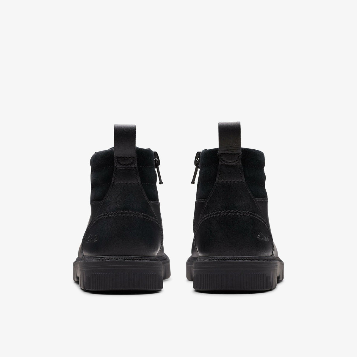 Clarks Kids Lorcam Trail Kid Black Leather