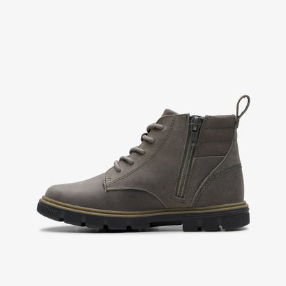 Clarks Kids Lorcam Trail Kid Dark Grey