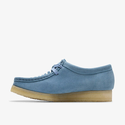 Clarks Women Wallabee Weave Powder Blue Suede