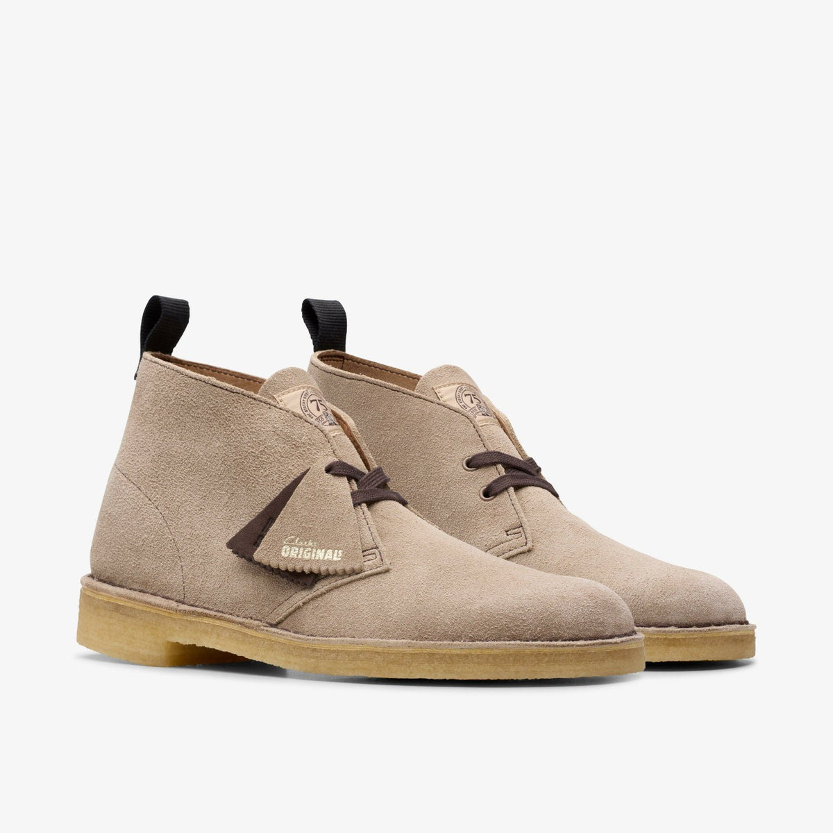 Clarks Men Desert Boot Wolf Suede