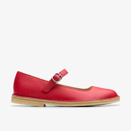 Clarks Women Desert Jane Red Leather