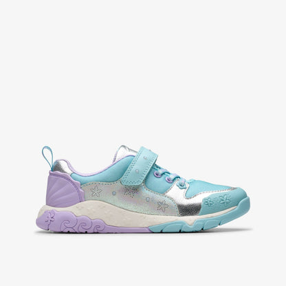 Clarks Kids Tidal Shell Kid Light Blue Combination
