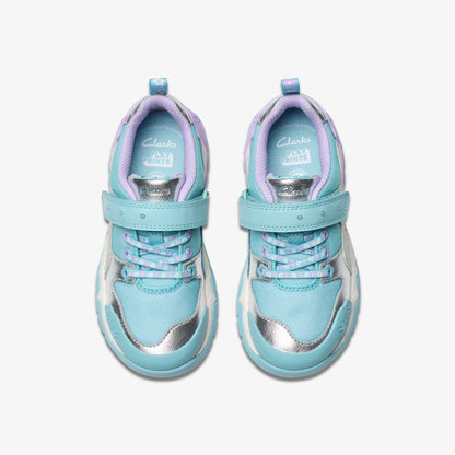 Clarks Kids Tidal Shell Kid Light Blue Combination