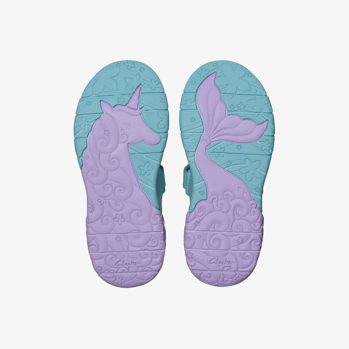 Clarks Kids Tidal Shell Kid Light Blue Combination