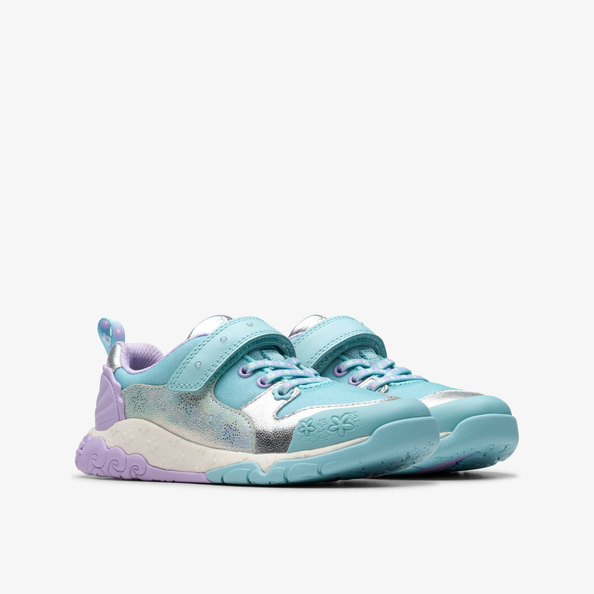Clarks Kids Tidal Shell Kid Light Blue Combination