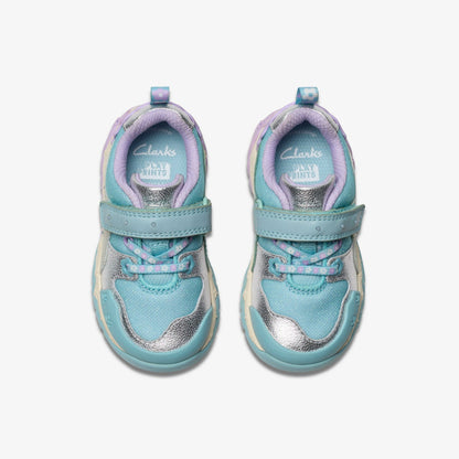 Clarks Kids Tidal Shell Toddler Light Blue Combination