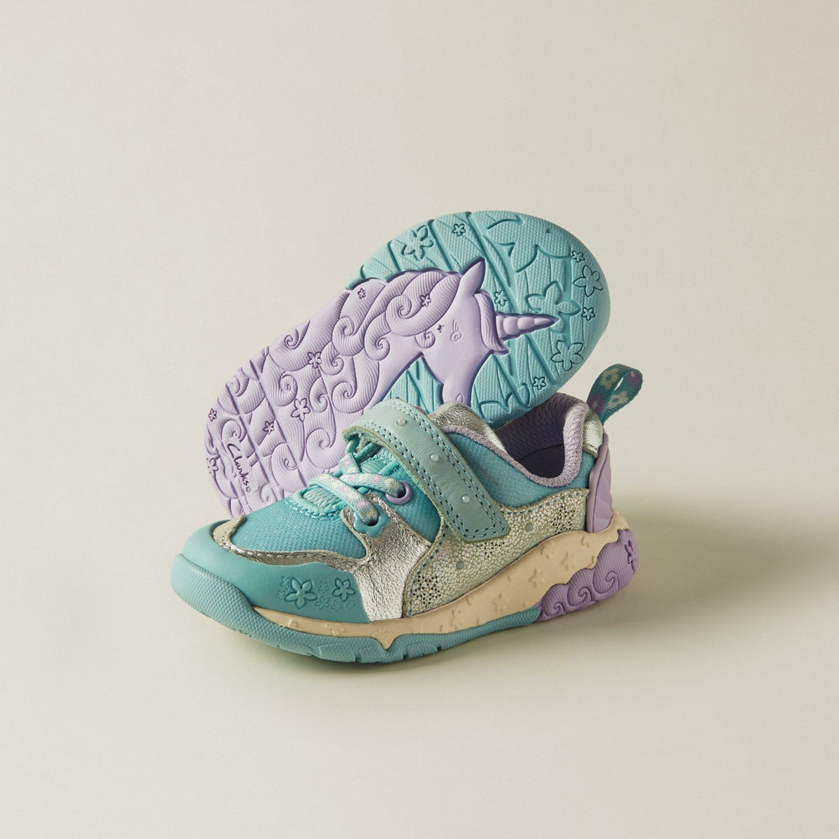 Clarks Kids Tidal Shell Toddler Light Blue Combination