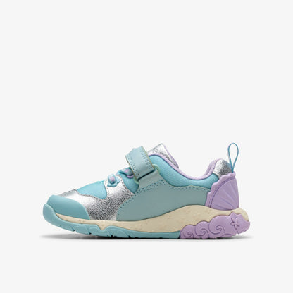 Clarks Kids Tidal Shell Toddler Light Blue Combination