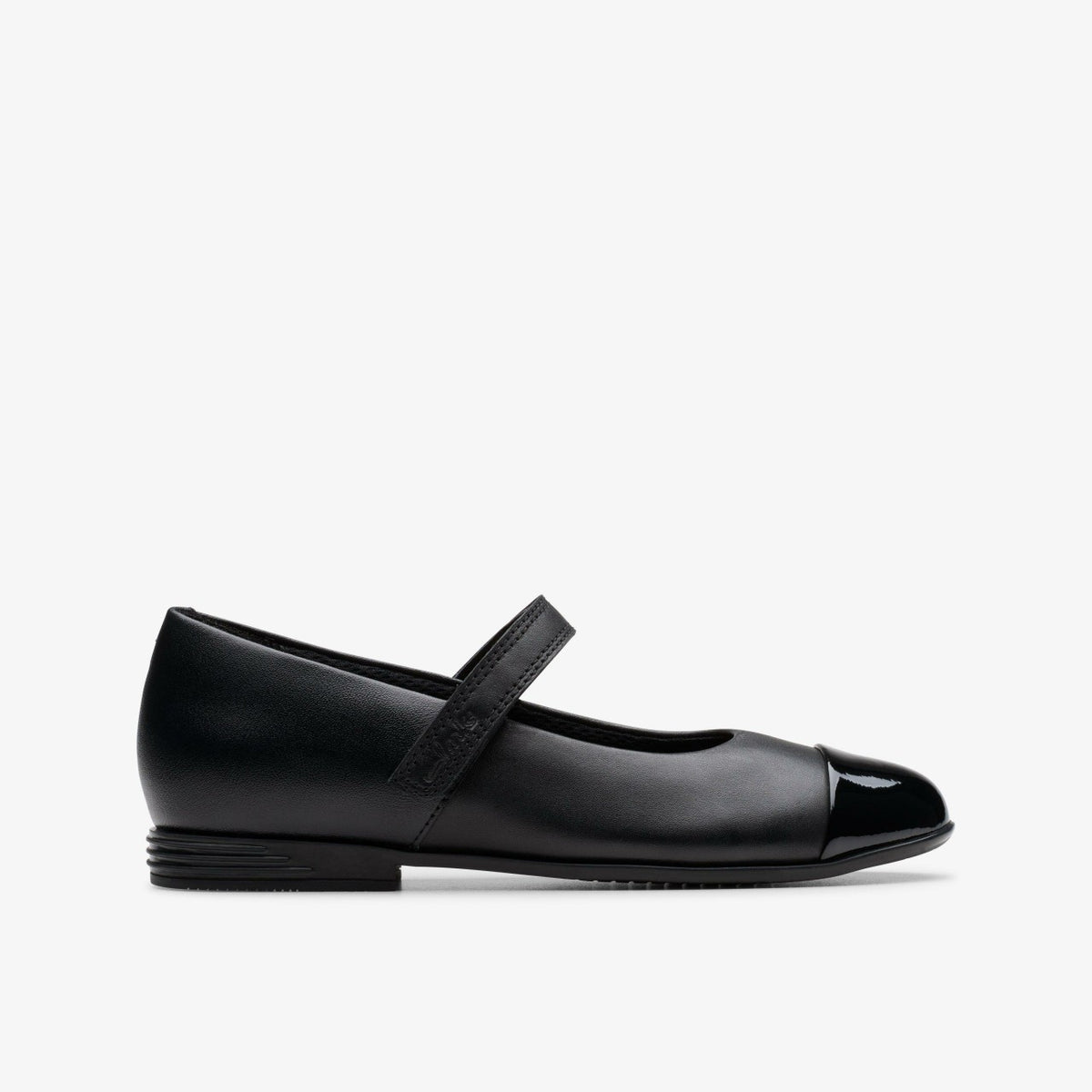 Clarks Kids Finja Gem Older Black Leather