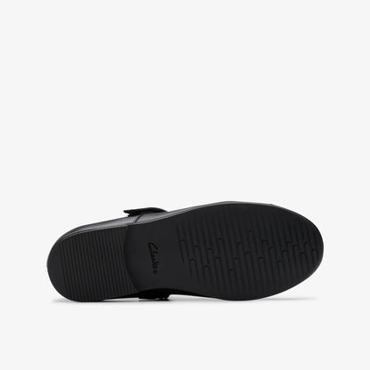 Clarks Kids Finja Gem Older Black Leather