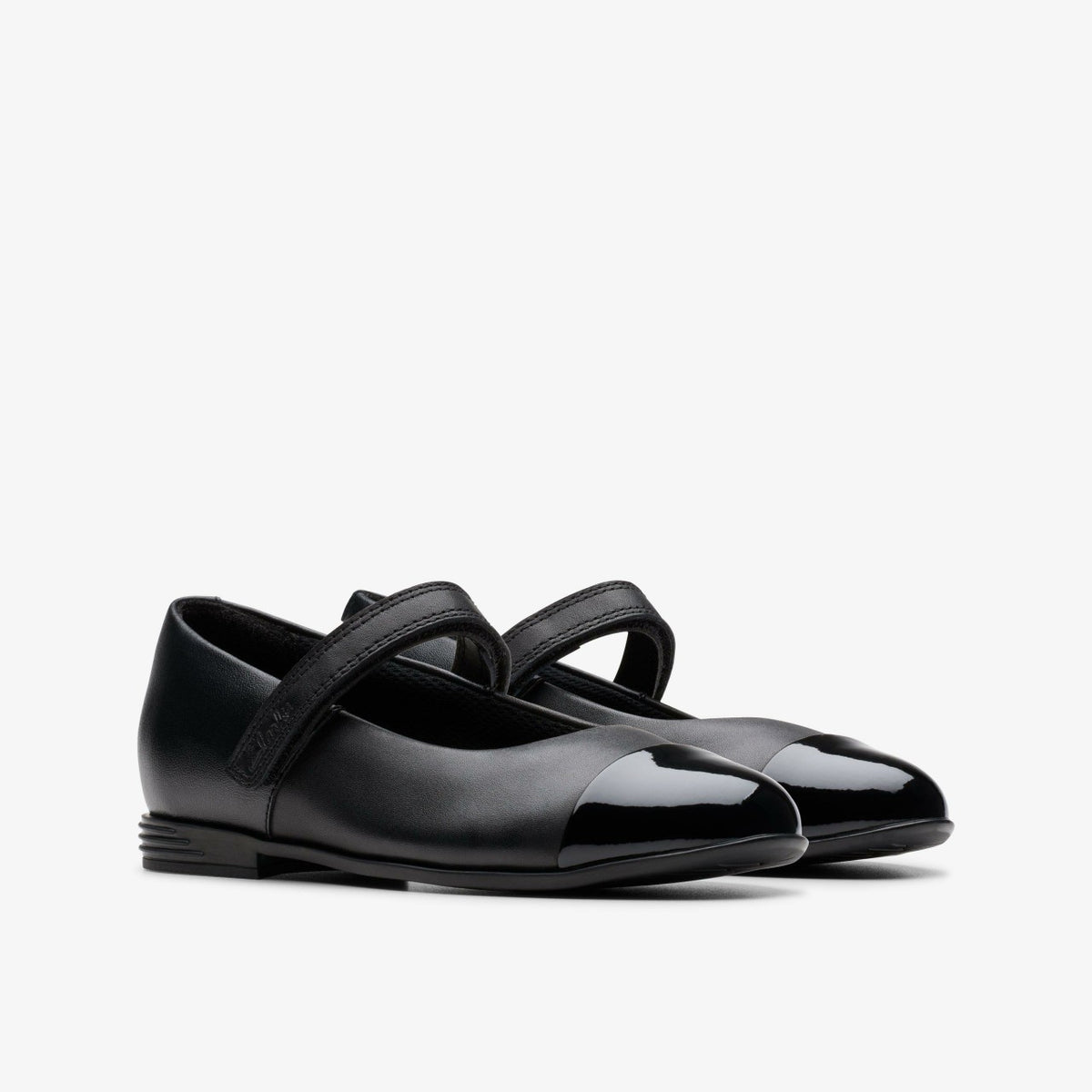 Clarks Kids Finja Gem Older Black Leather