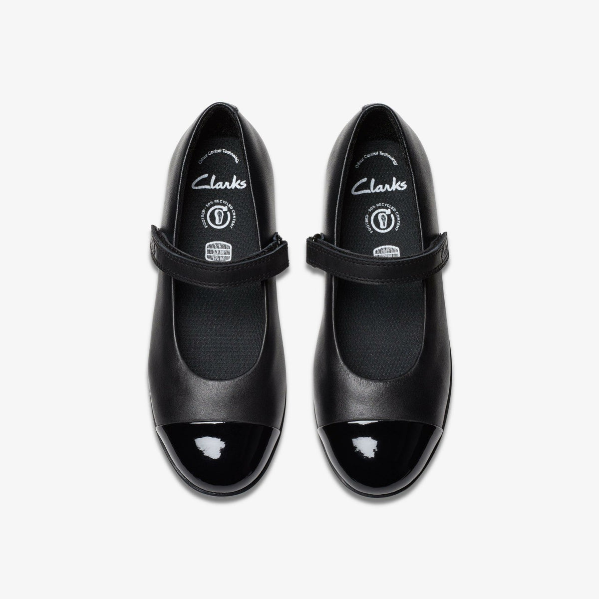 Clarks Kids Finja Gem Older Black Leather