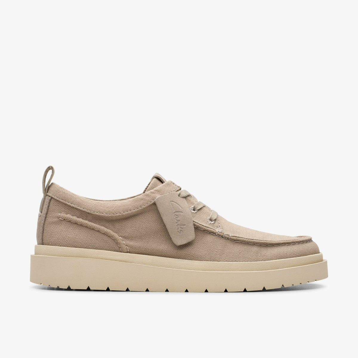 Clarks Men Polden Moc Grey Canvas