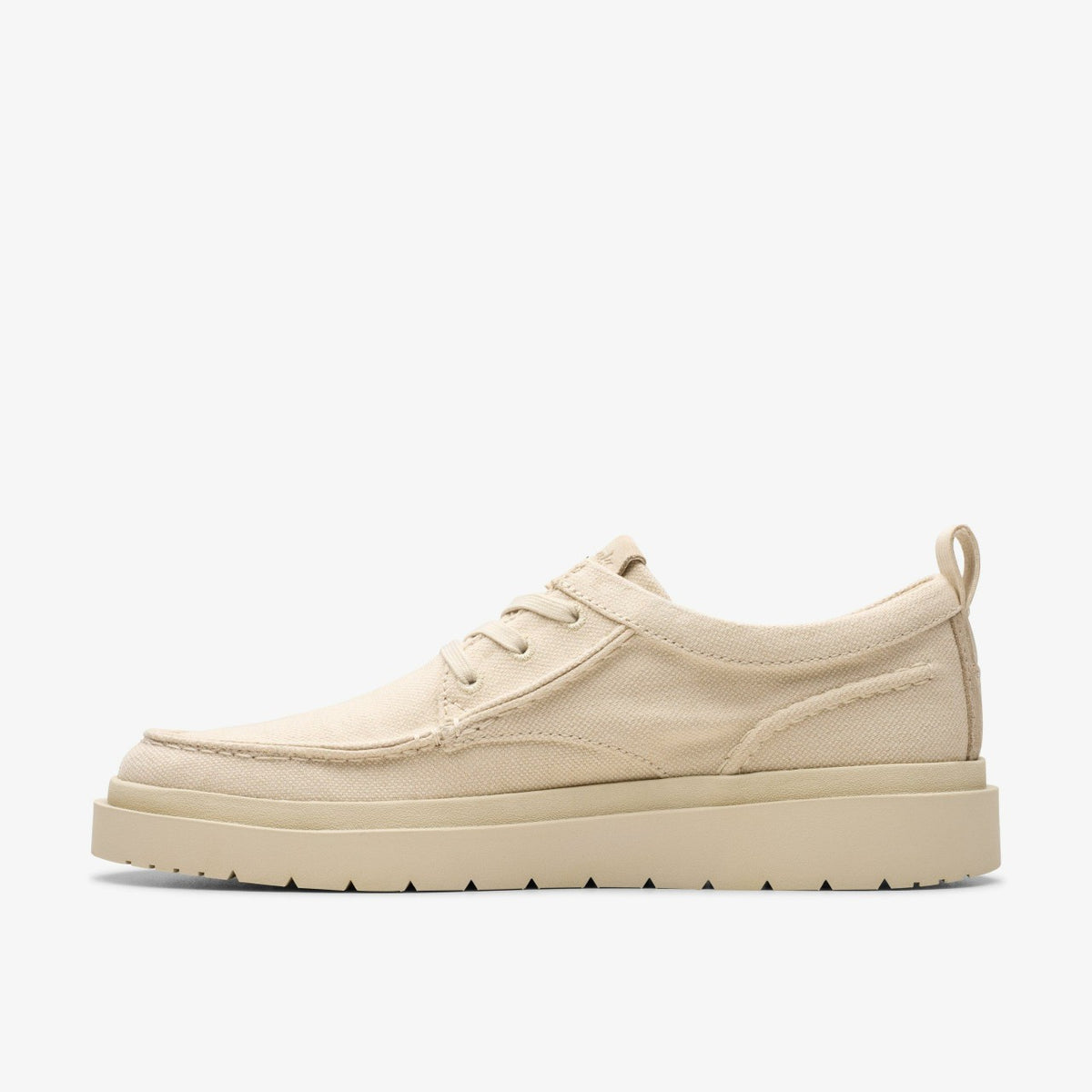 Clarks Men Polden Moc Off White Canvas