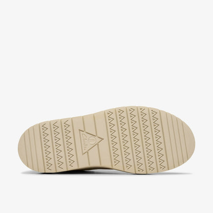 Clarks Men Polden Moc Off White Canvas
