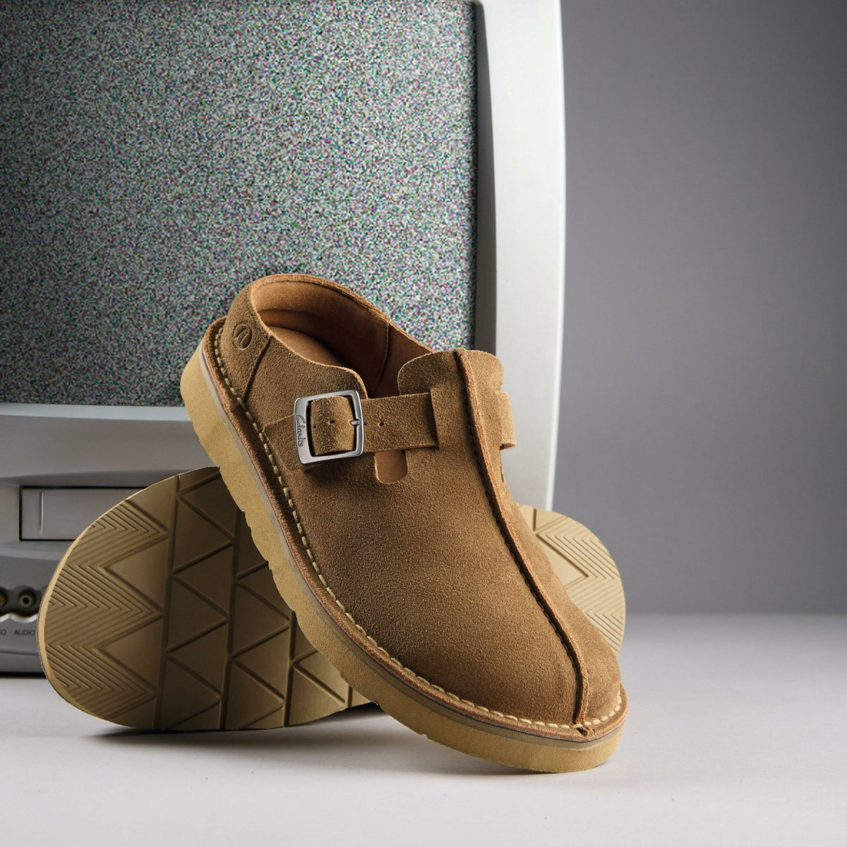 Clarks Men Solsbury Mule Cola Suede