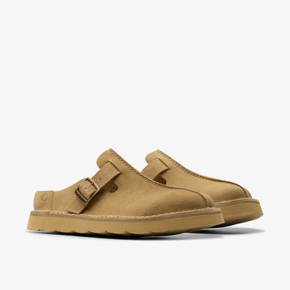 Clarks Men Solsbury Mule Dark Sand Suede