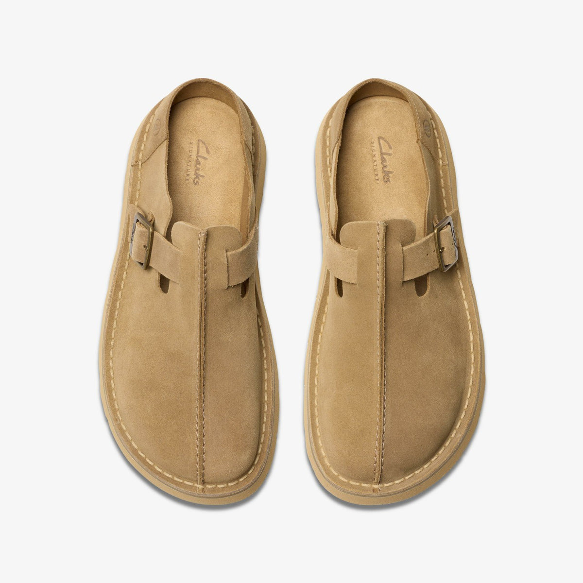 Clarks Men Solsbury Mule Dark Sand Suede