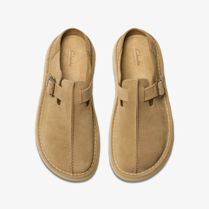 Clarks Men Solsbury Mule Dark Sand Suede