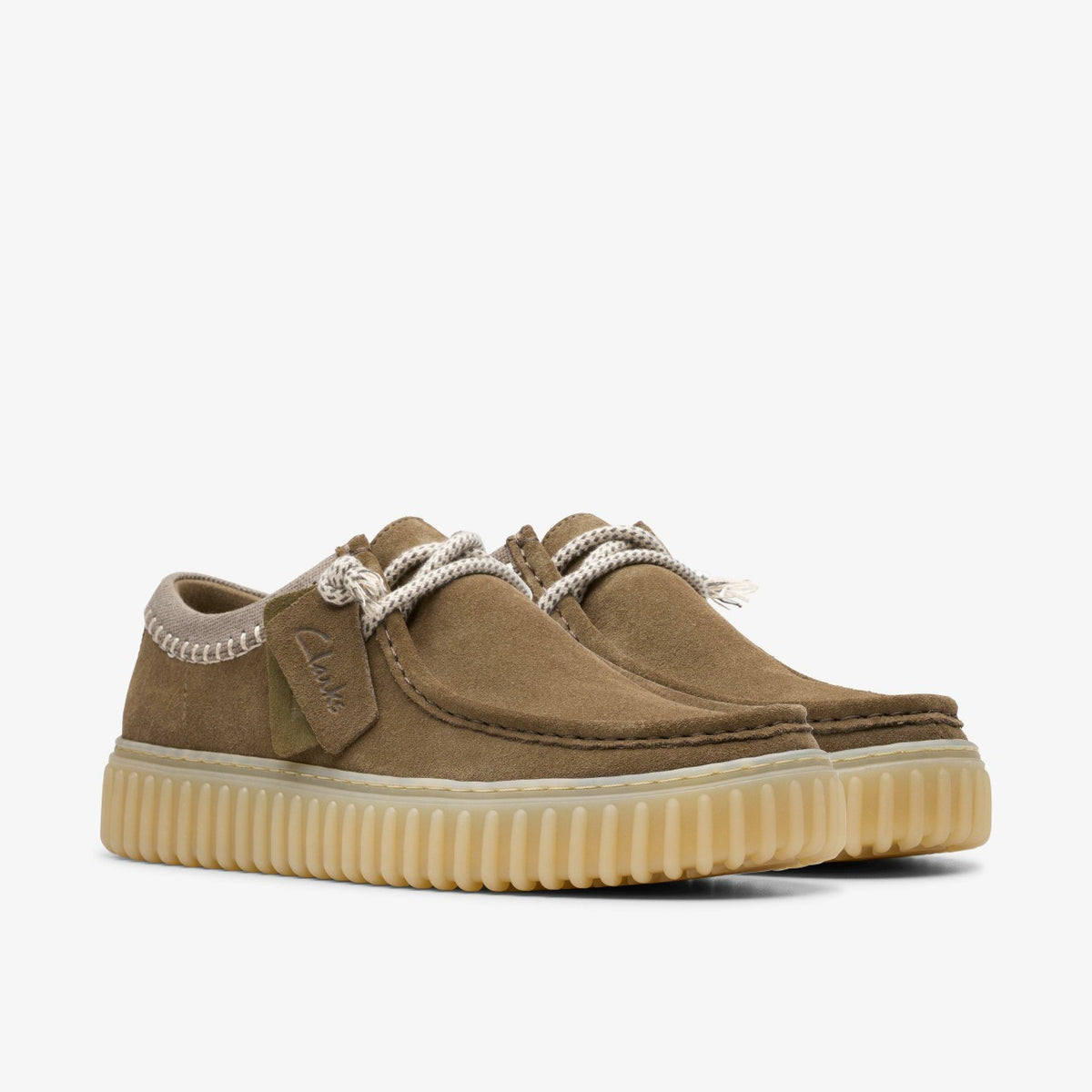 Clarks Men Torhill Lo Dark Olive Combination