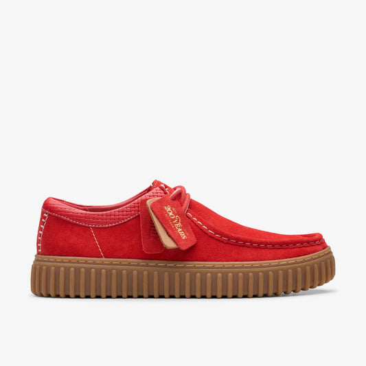 Clarks Men Torhill Lo Red Suede