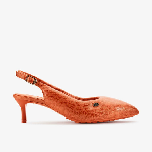Clarks Women Martine Rose Sling 1 Womens Orange Interest Leather